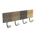 Perchero de pared con diseño vintage de 4 ganchos