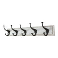 Perchero de pared vintage con 5 ganchos de hierro